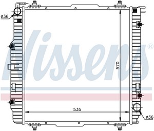 Фото 1. Радіатор охолодження двигуна NISSENS 62599A
