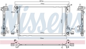 Фото 1. Радіатор охолодження двигуна NISSENS 630766