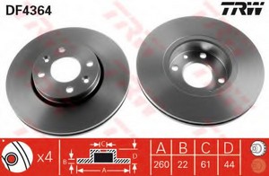Гальмівний диск TRW