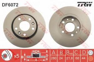 Гальмівний диск TRW